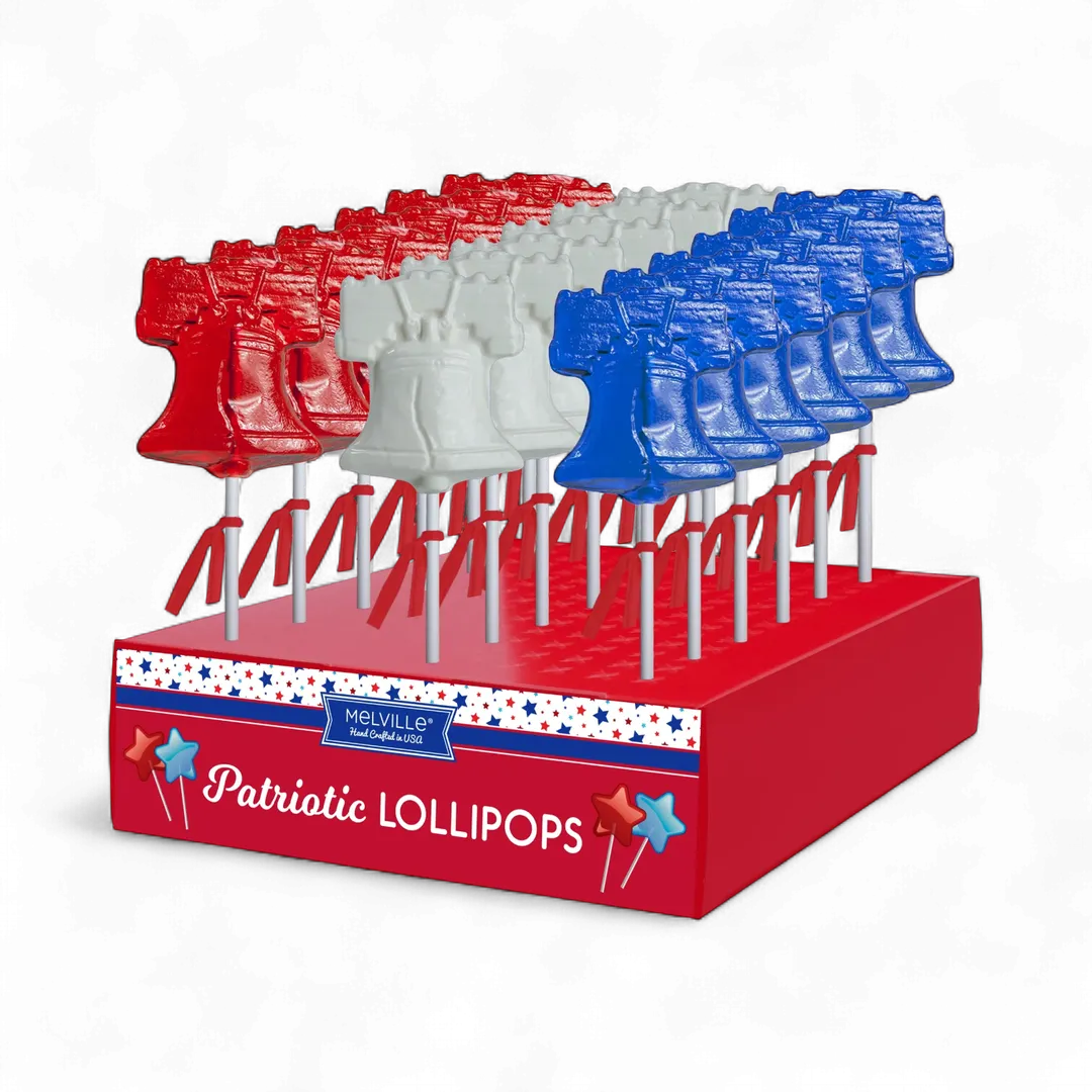 Liberty Bell Lollipops - Red, White & Blue