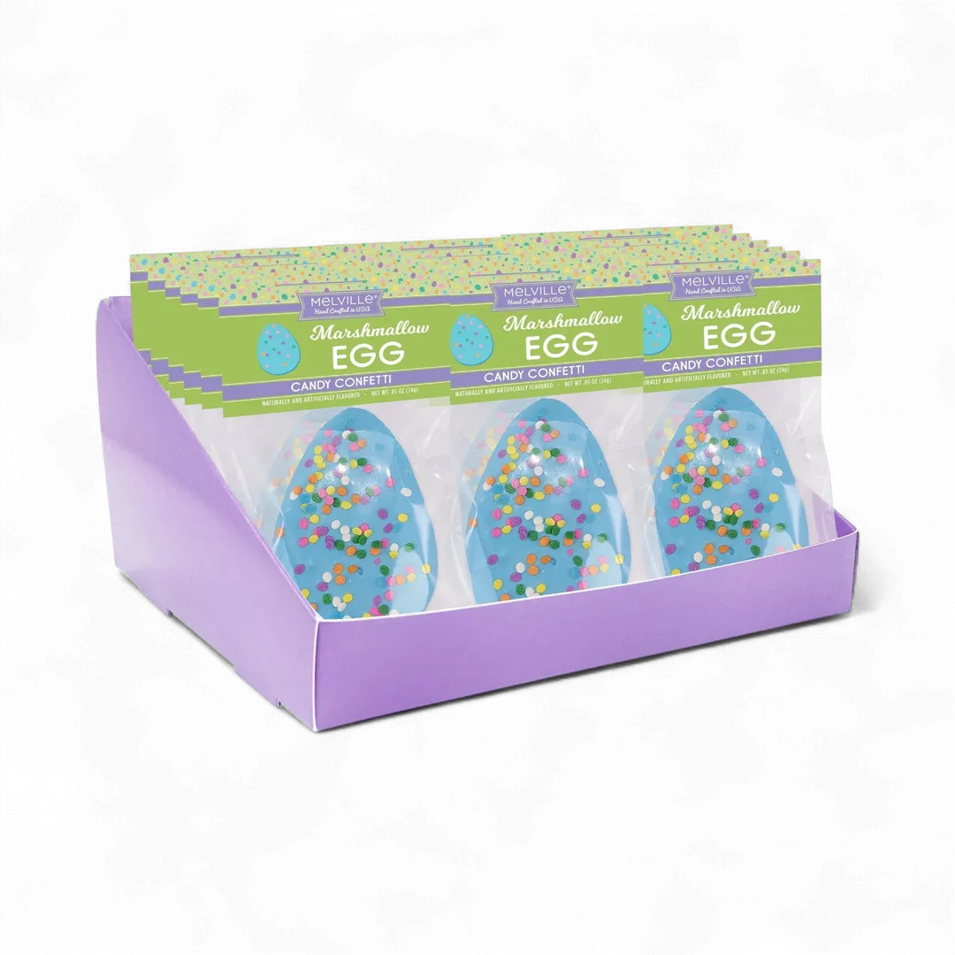 Marshmallow Egg Toppers - Chocolatey-Dipped with Pastel Confetti
