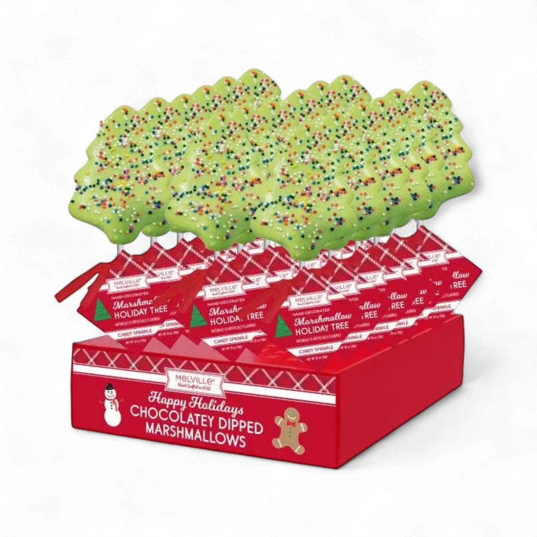 Nonpareil Tree Marshmallow Pops