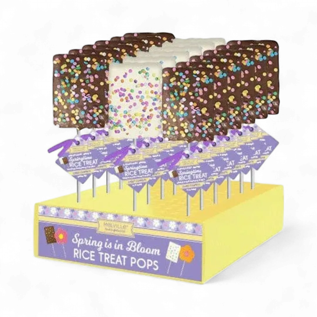 Pastel Confetti Rice Treat Pops - Assorted