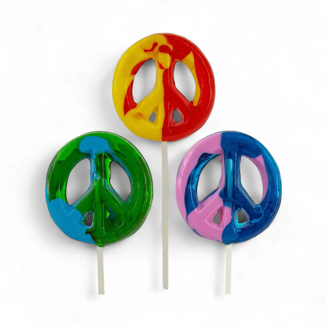Peace Sign Asst Lollipops