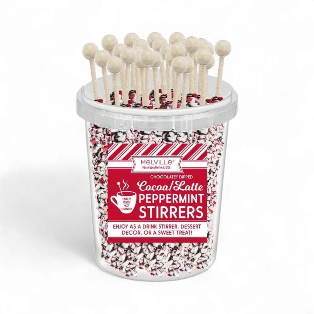Peppermint Stirrers - Dark Chocolatey-Coated