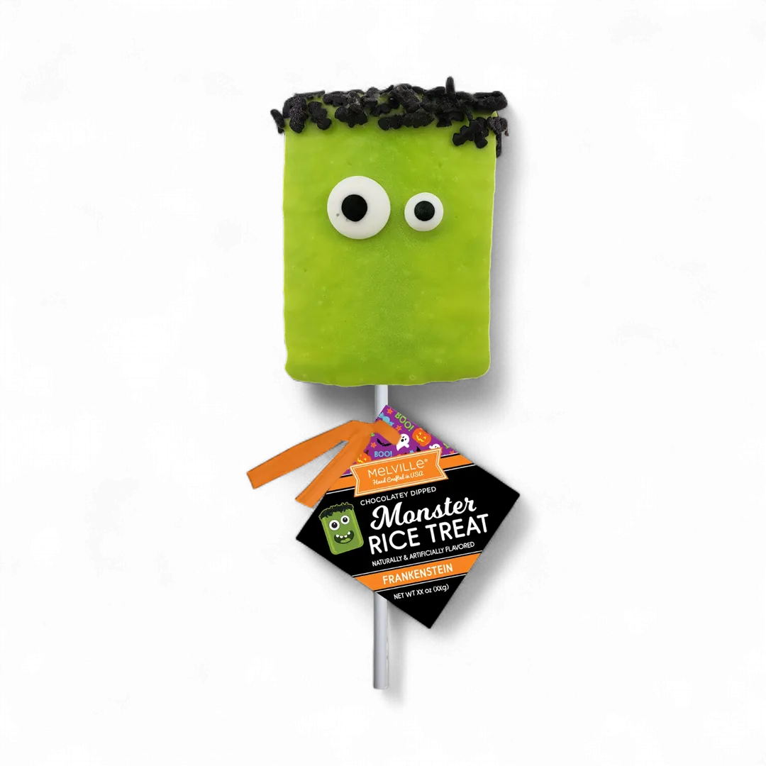 Rice Cereal Treat Pops - Frankenstein Monster