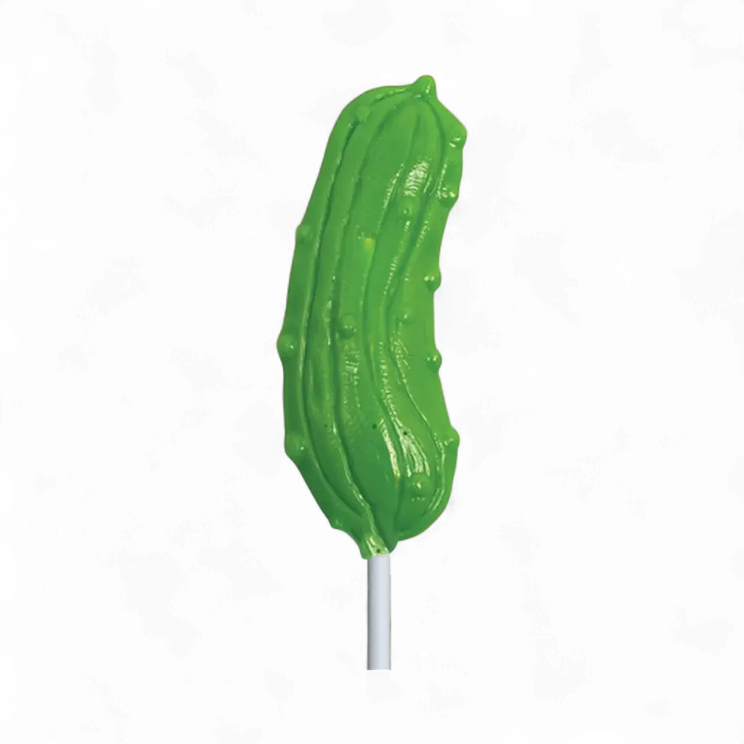 Sour Pickle Lollipops
