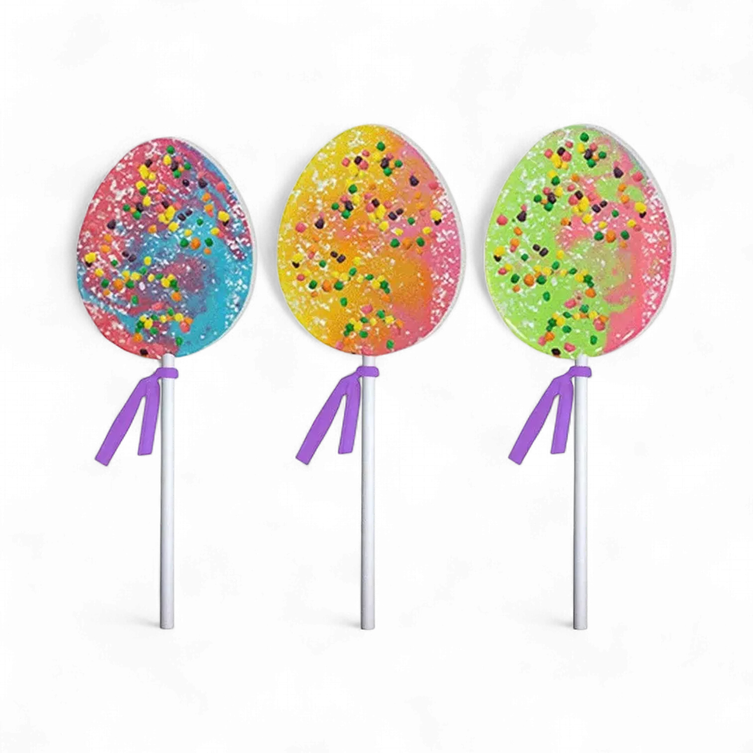 Sour Swirl Egg Lollipops 3ct