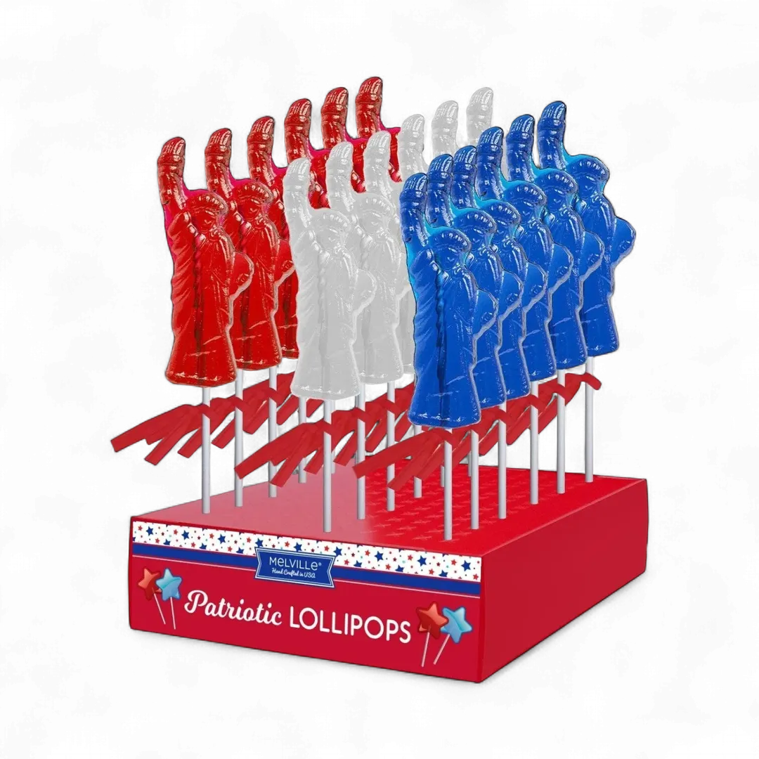Statue of Liberty Lollipops - Red, White & Blue
