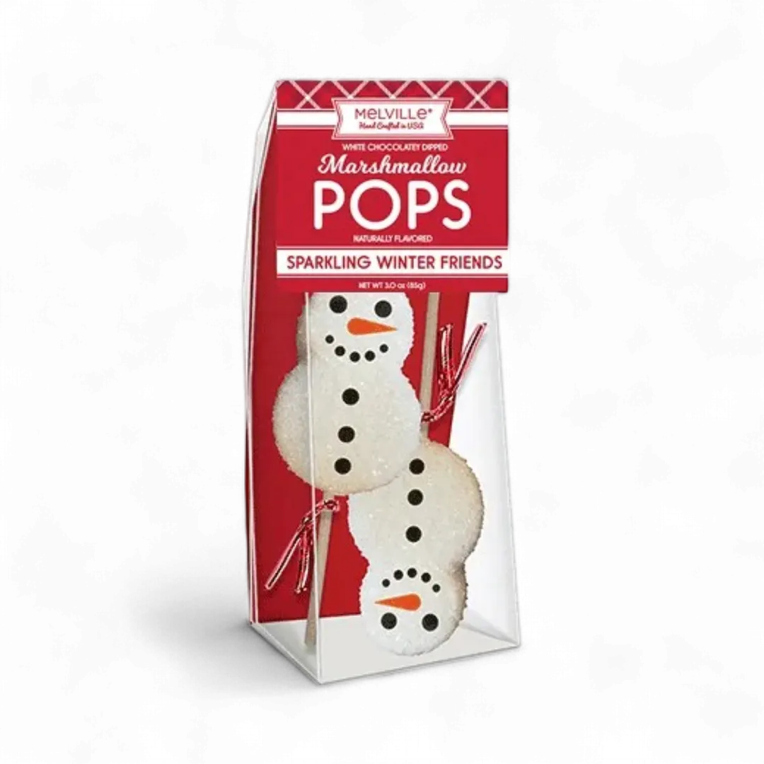 Sugar Crystal Snowman Marshmallow Pops 2ct Gusset Bag
