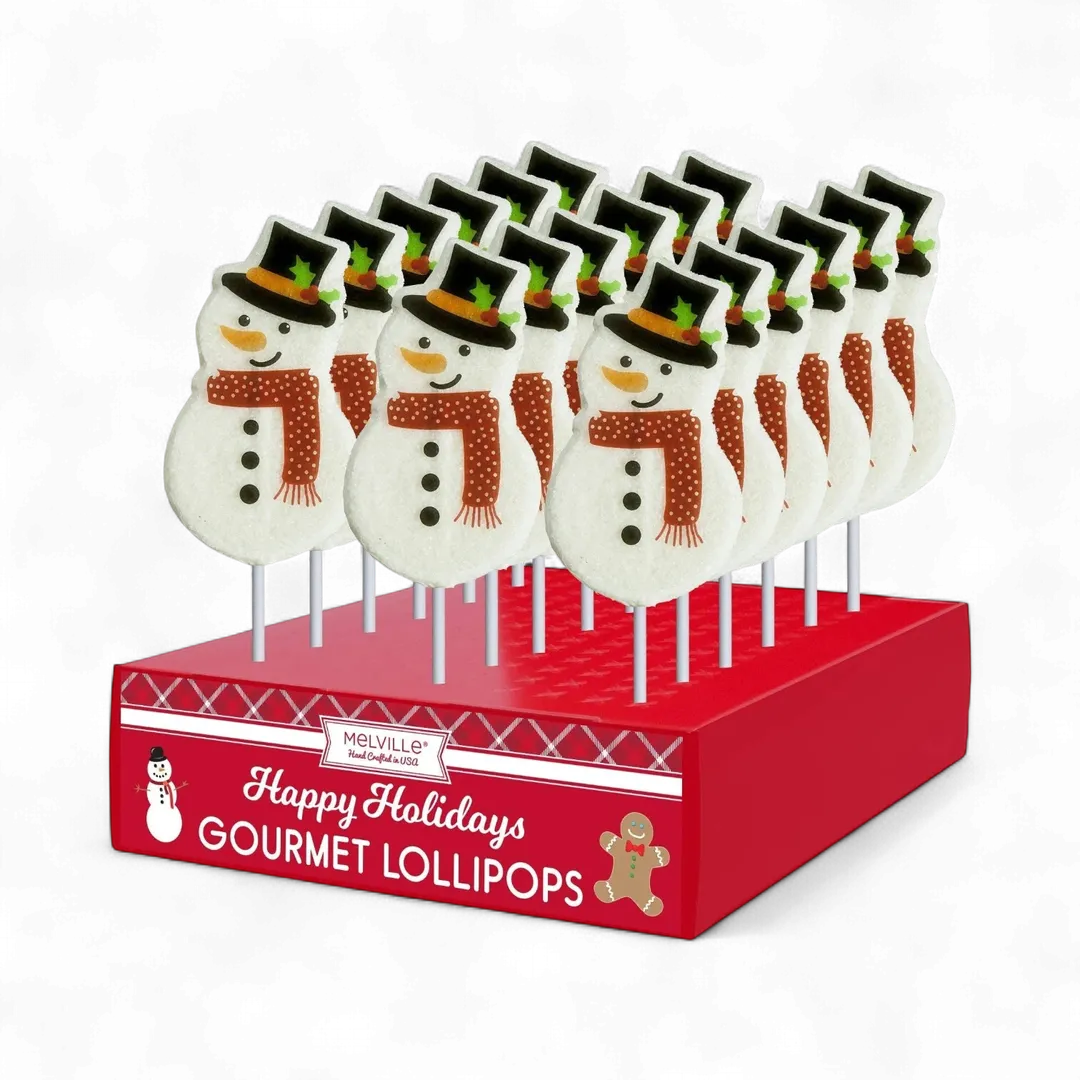 Sweet Holiday Snowman Lollipops