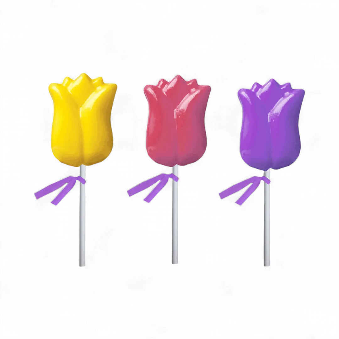 Tulip Flower Lollipops - Assorted