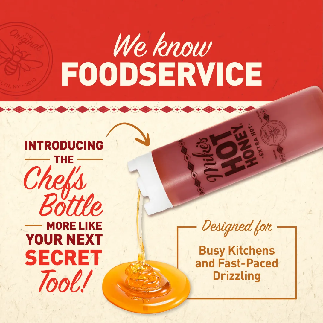 Mike's Hot Honey | Extra Hot | | Chef's Bottle | 4 x 24 oz 