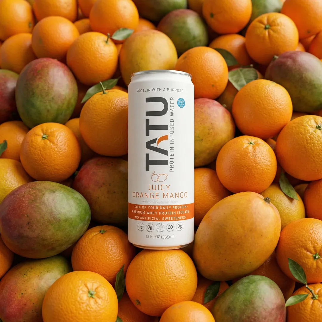 TATU Protein Water – Orange Mango – Individual Cans