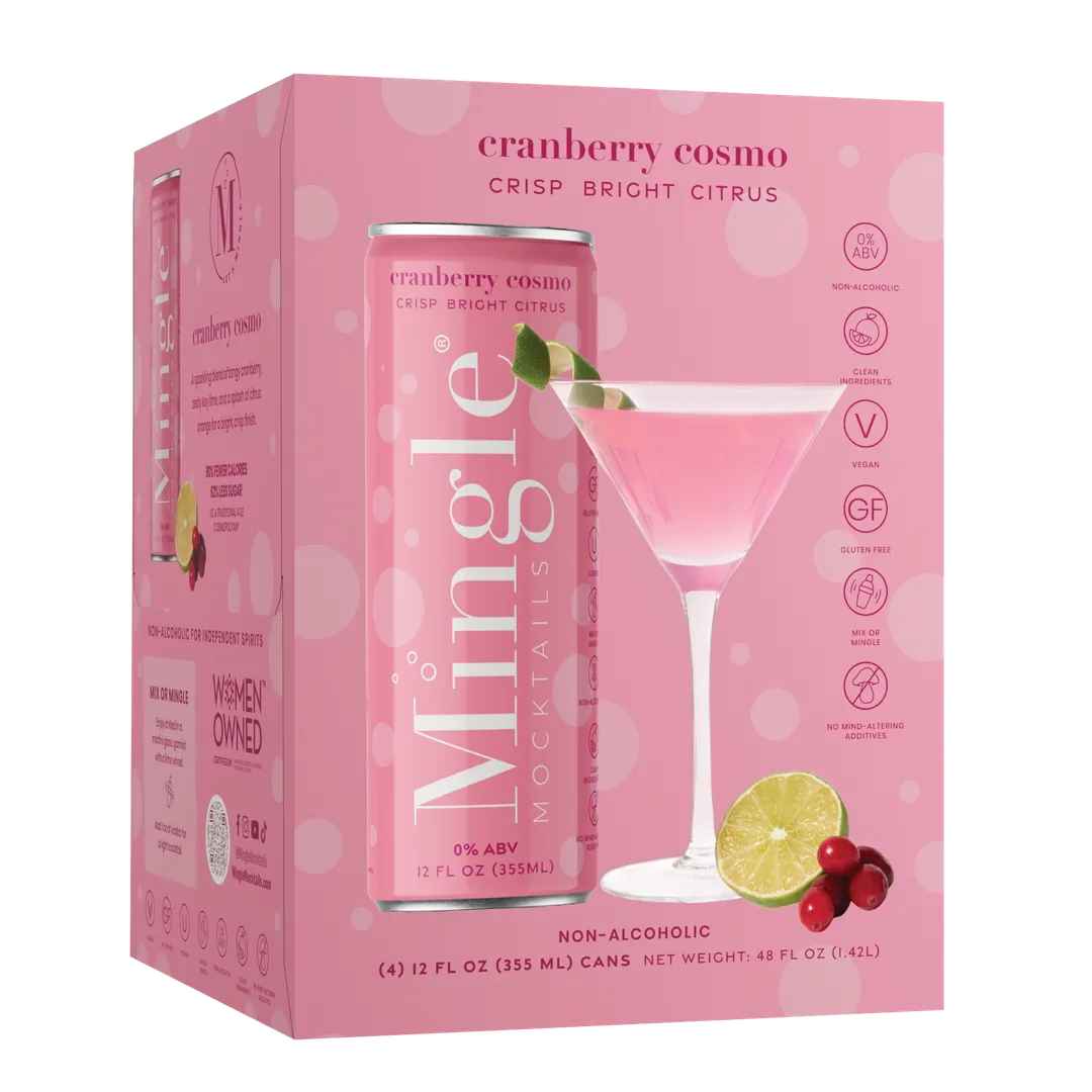 Mingle Mocktails Cranberry Cosmo, Cans 24-pack (12oz)