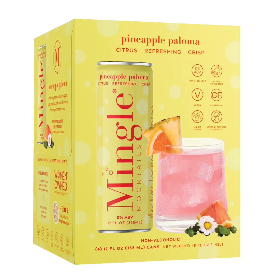 Mingle Mocktails Pineapple Paloma, Cans 24-pack (12oz)