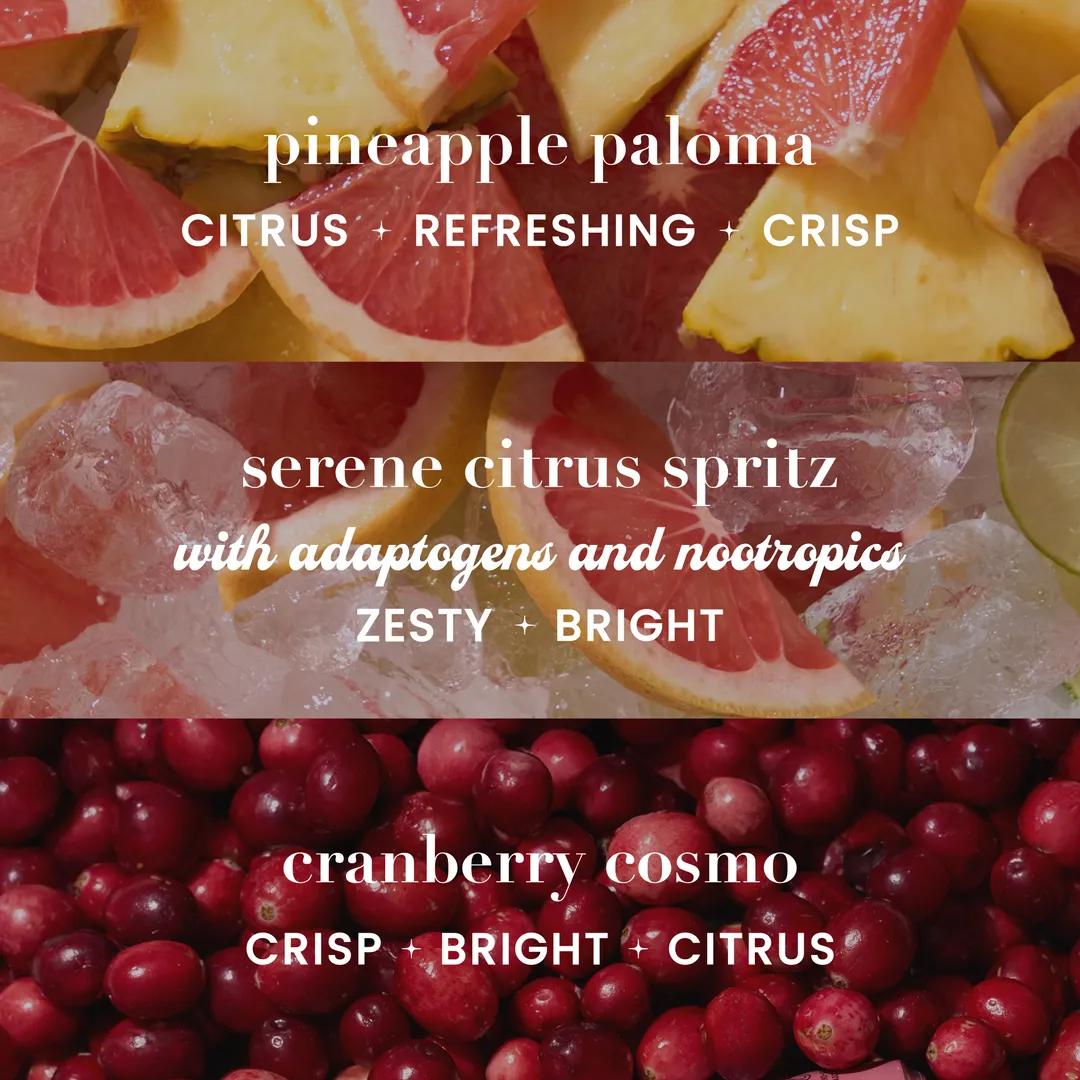 Mingle Mocktails Citrus Functional Beverage + Mocktail Variety Pack, Variety Cans 24-Pack (12oz)