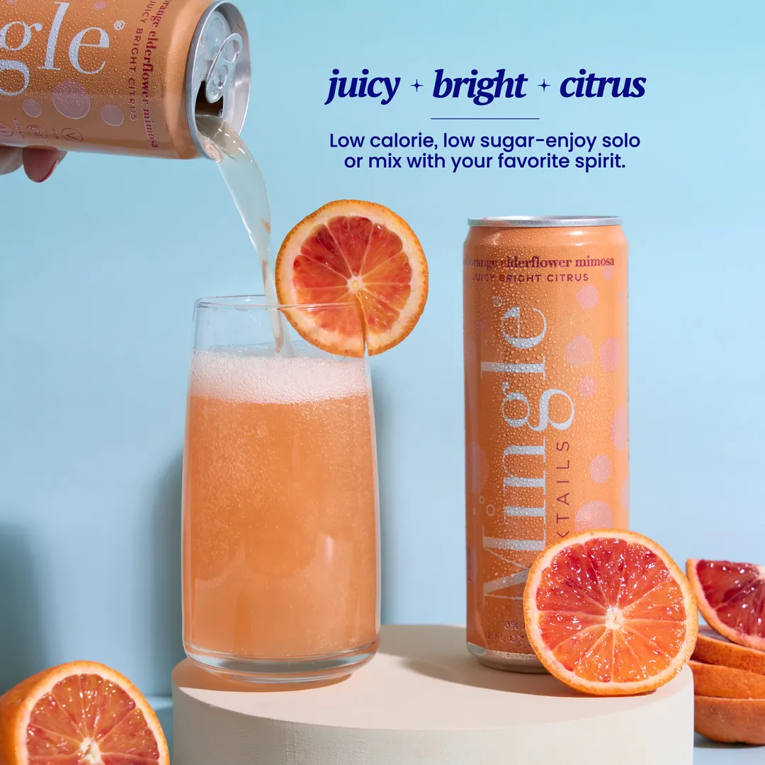 Mingle Mocktails Blood Orange Elderflower Mimosa, Cans 24-pack (12oz)