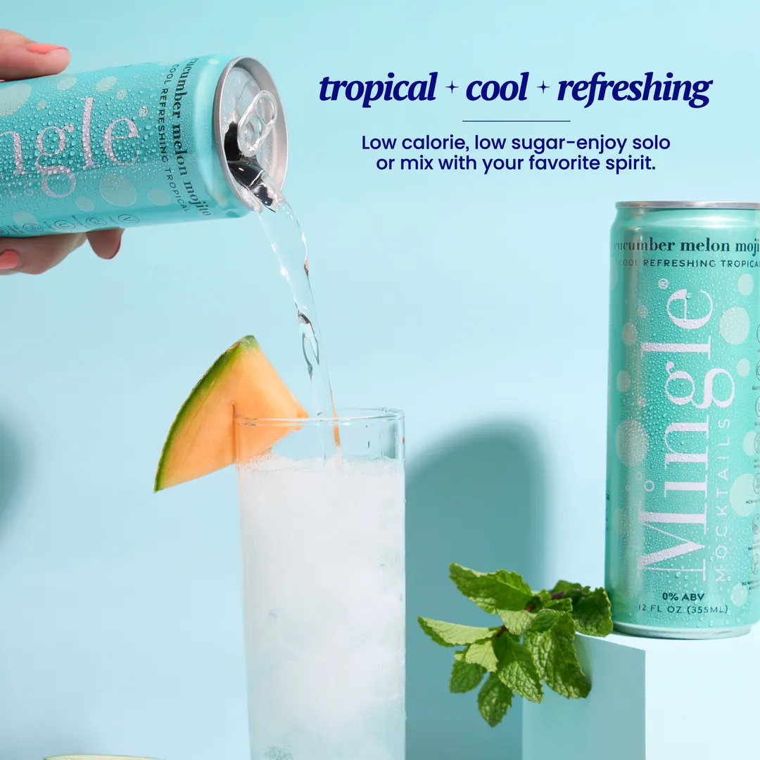 Mingle Mocktails Cucumber Melon Mojito, Cans 24-pack (12oz)