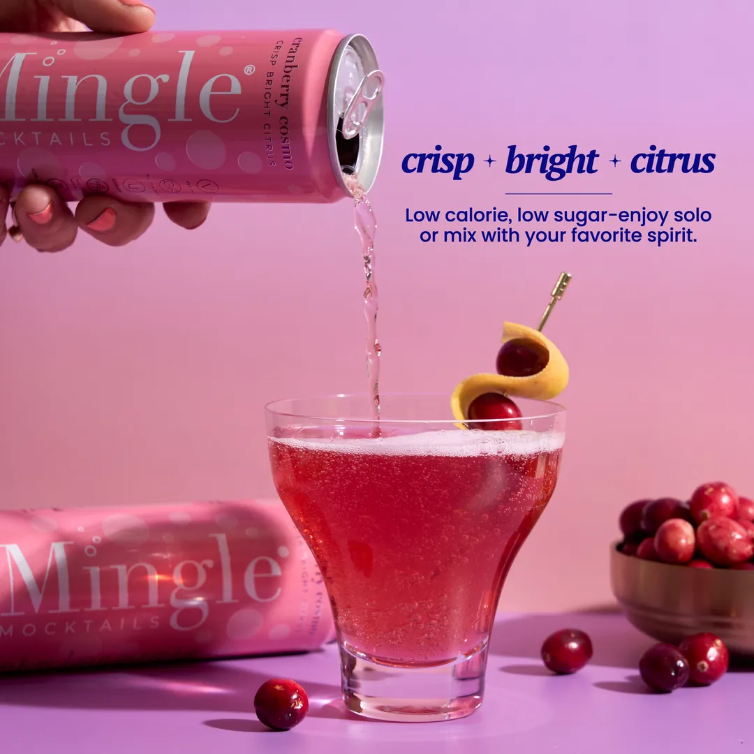 Mingle Mocktails Cranberry Cosmo, Cans 24-pack (12oz)