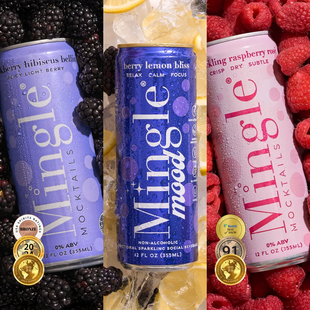 Mingle Mocktails Berry Functional Beverage + Mocktail Variety Pack, Variety Cans 24-Pack (12oz)