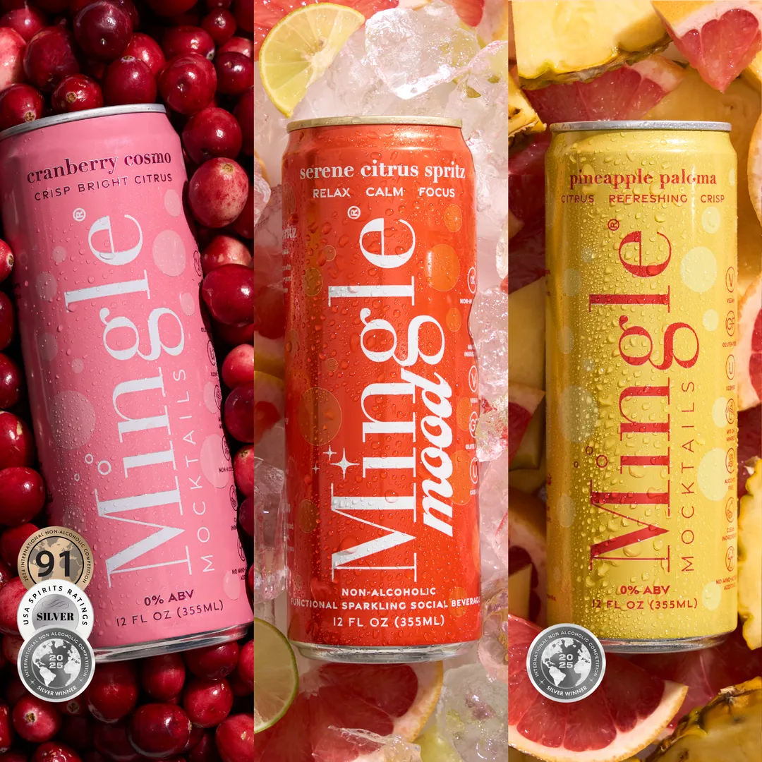 Mingle Mocktails Citrus Functional Beverage + Mocktail Variety Pack, Variety Cans 24-Pack (12oz)