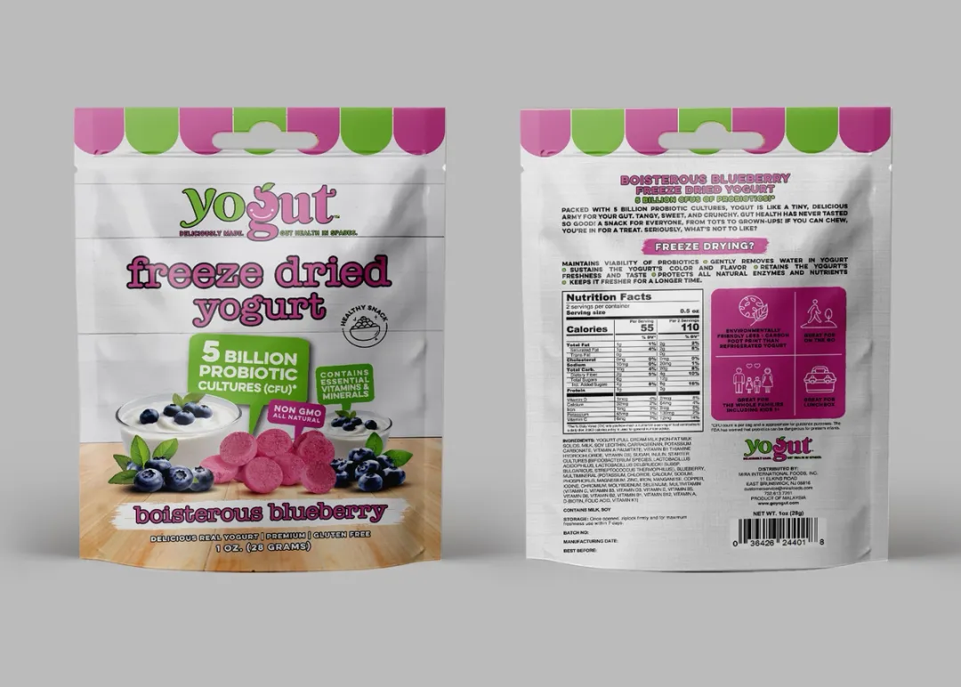 Boisterous Blueberry Yogut Freeze Dried Ygt 5B Probiotics 6x1oz