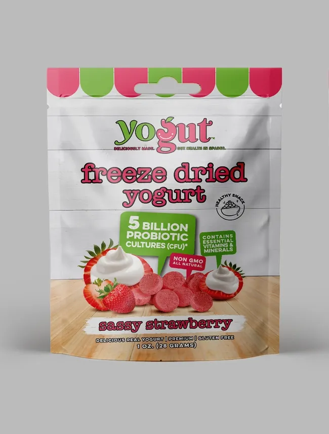 Sassy Strawberry Yogut Freeze Dried Ygt 5B Probiotics 6x1oz