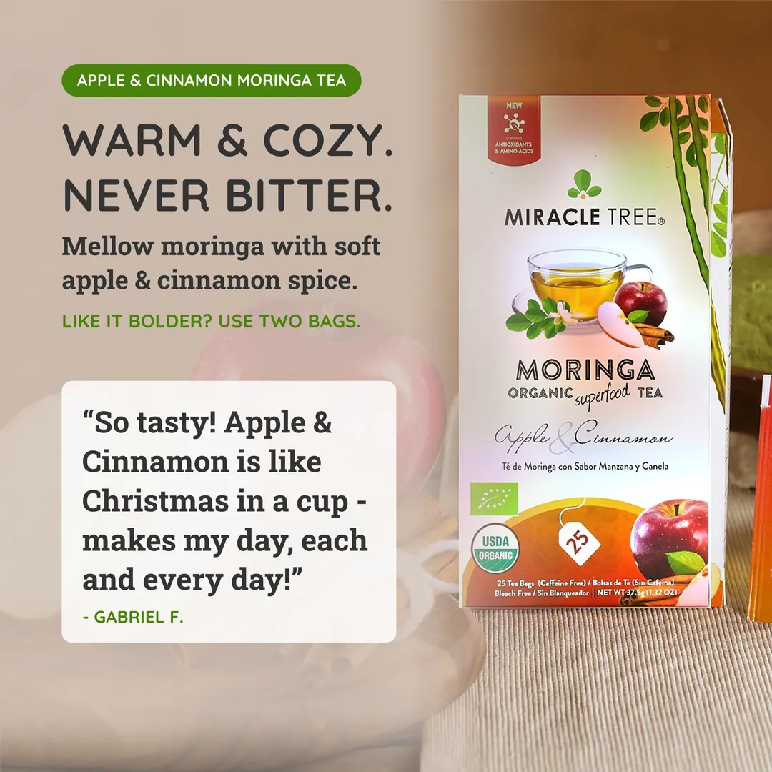 Organic Moringa Tea: Apple & Cinnamon