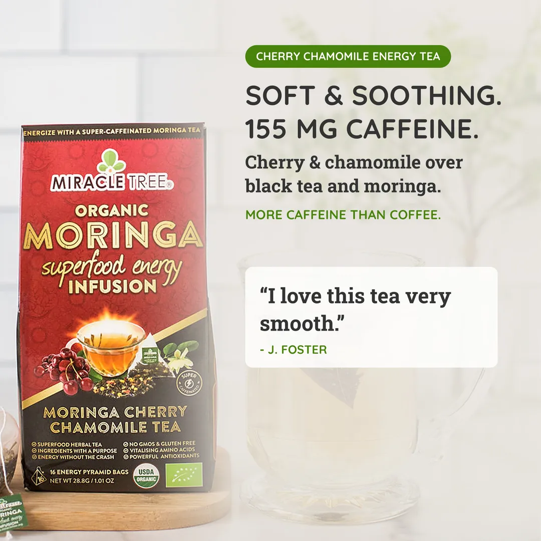 Moringa Energy Tea: Cherry Chamomile