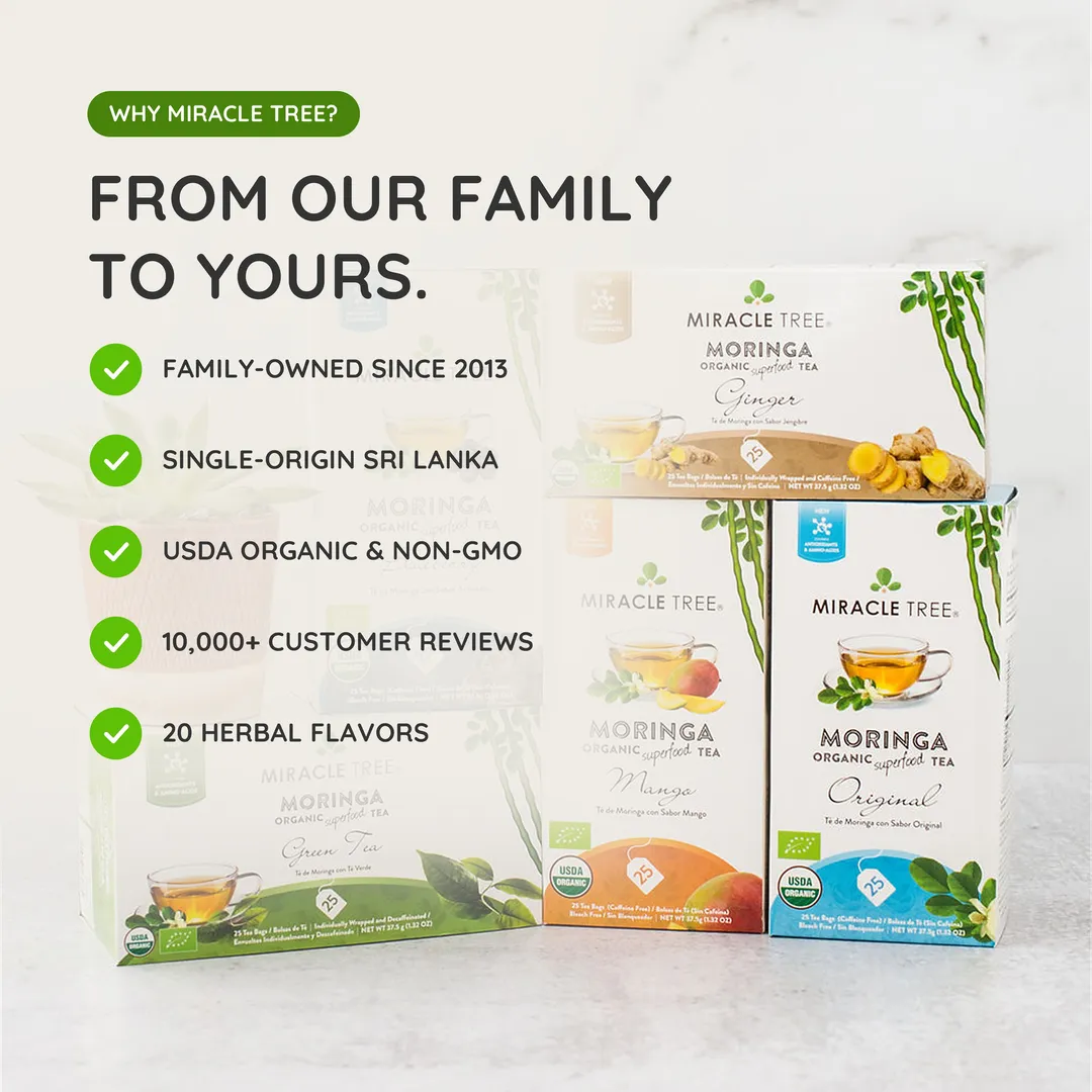 Organic Moringa Tea: Green Tea