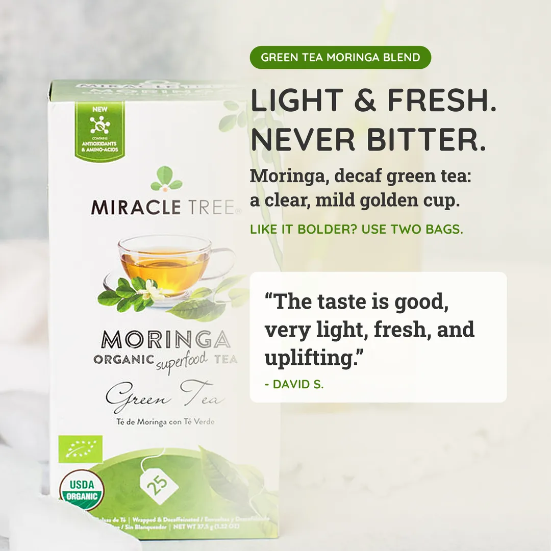 Organic Moringa Tea: Green Tea
