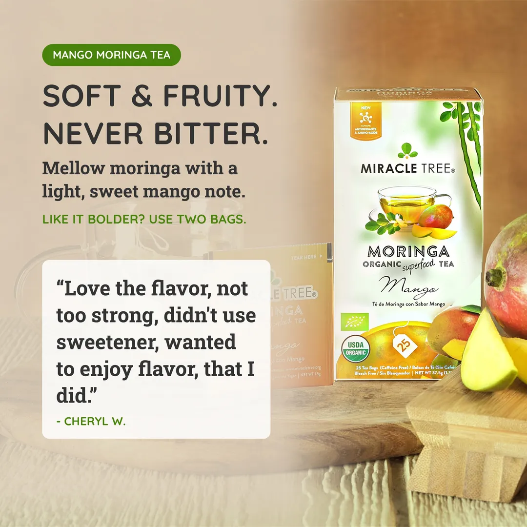 Organic Moringa Tea: Mango