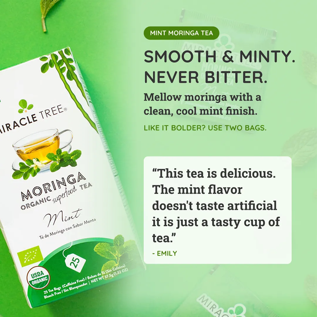 Organic Moringa Tea: Mint