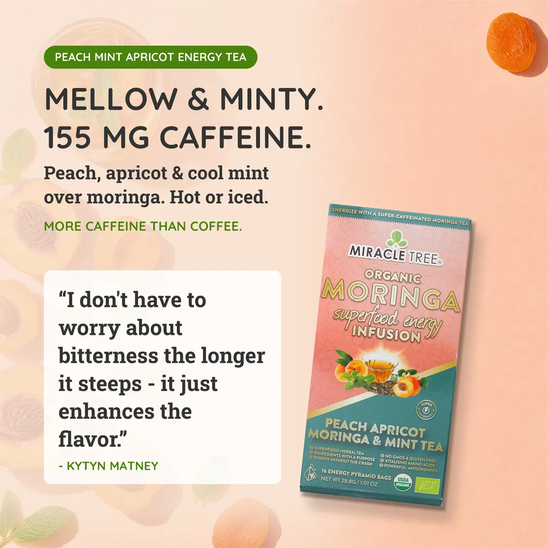 Moringa Energy Tea: Peach Mint Apricot