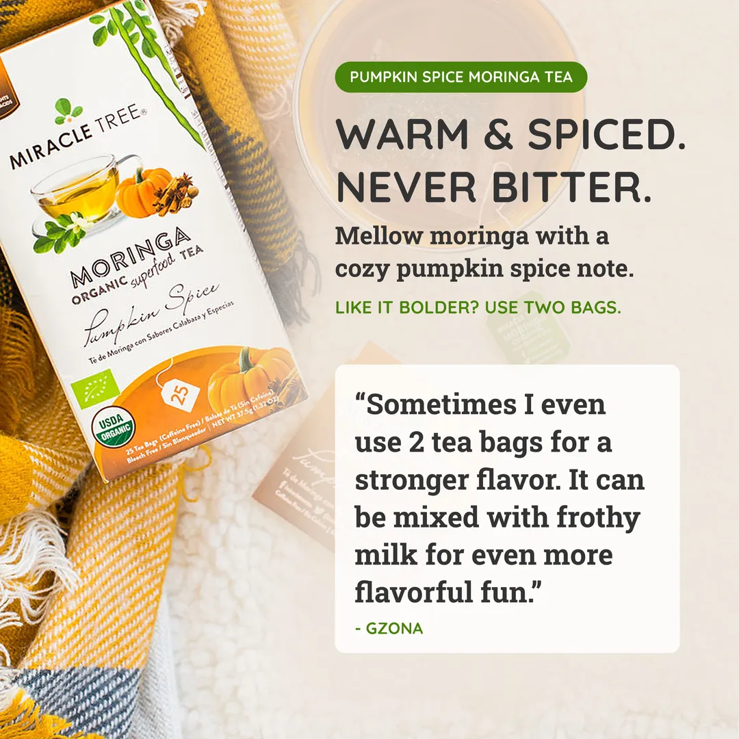 Organic Moringa Tea: Pumpkin Spice