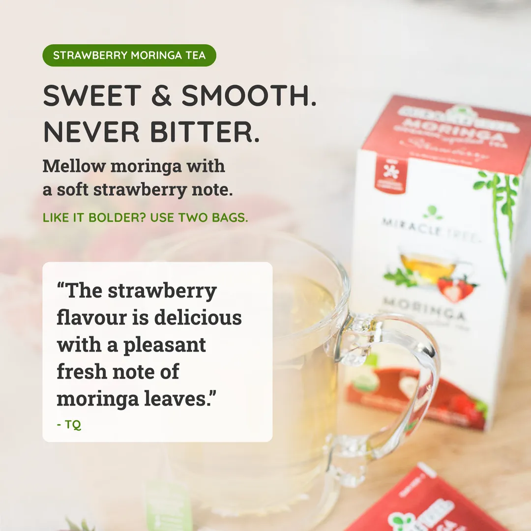 Organic Moringa Tea: Strawberry