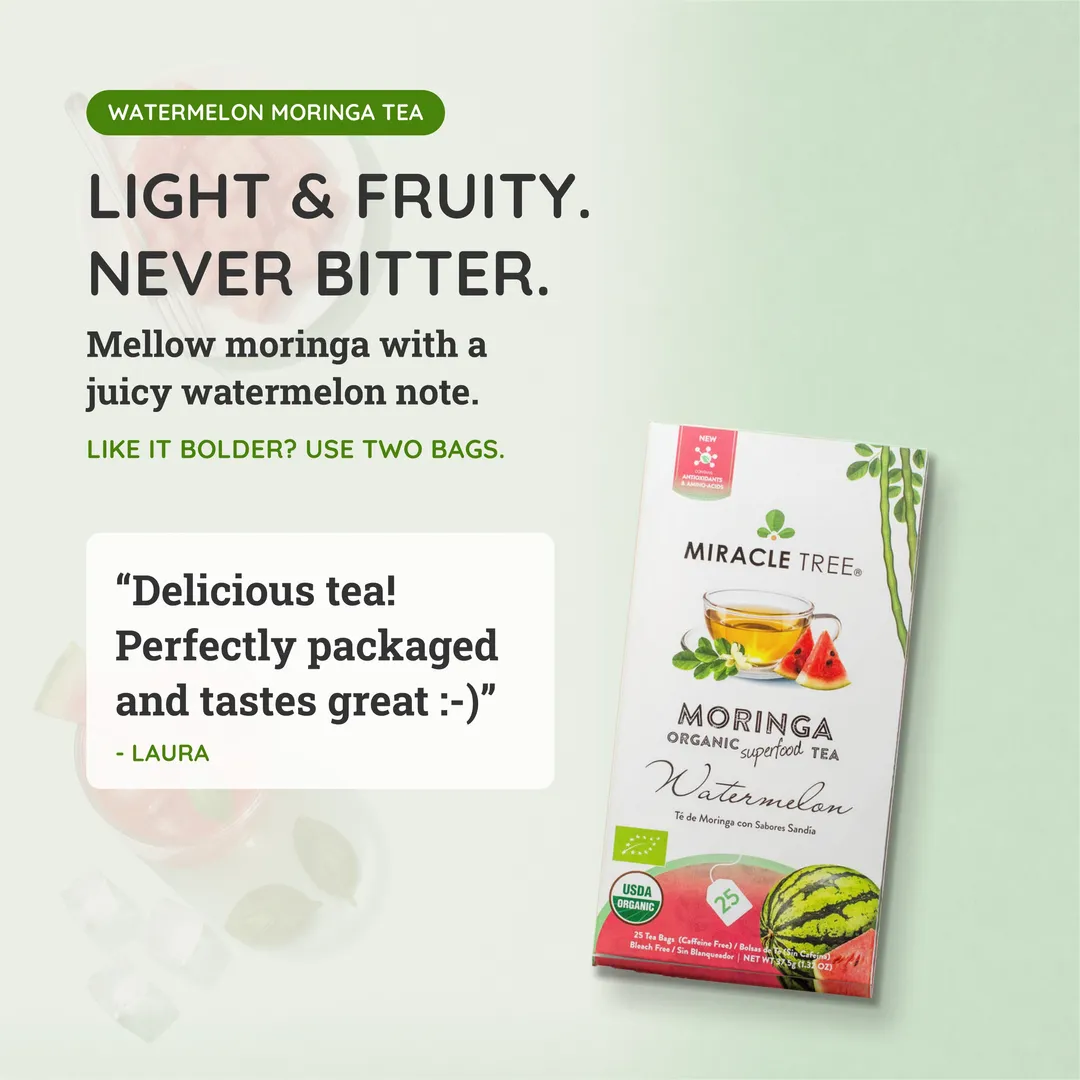 Organic Moringa Tea: Watermelon