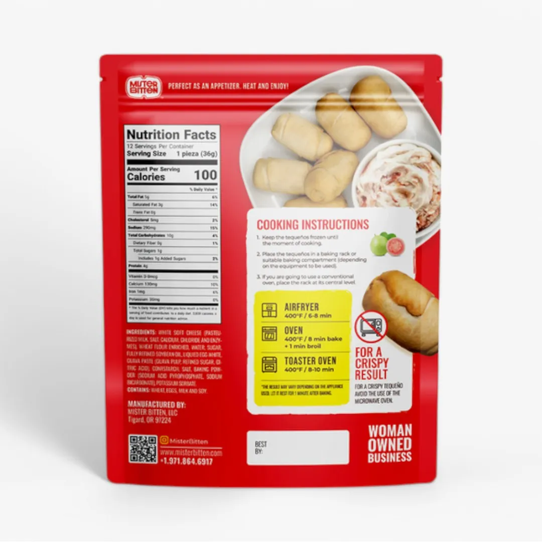 12 GUAVA FROZEN PRECOOKED TEQUEÑOS