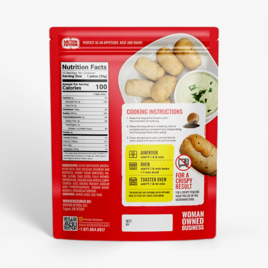 12 PREMIUM FROZEN CHIA CHEESE STICKS