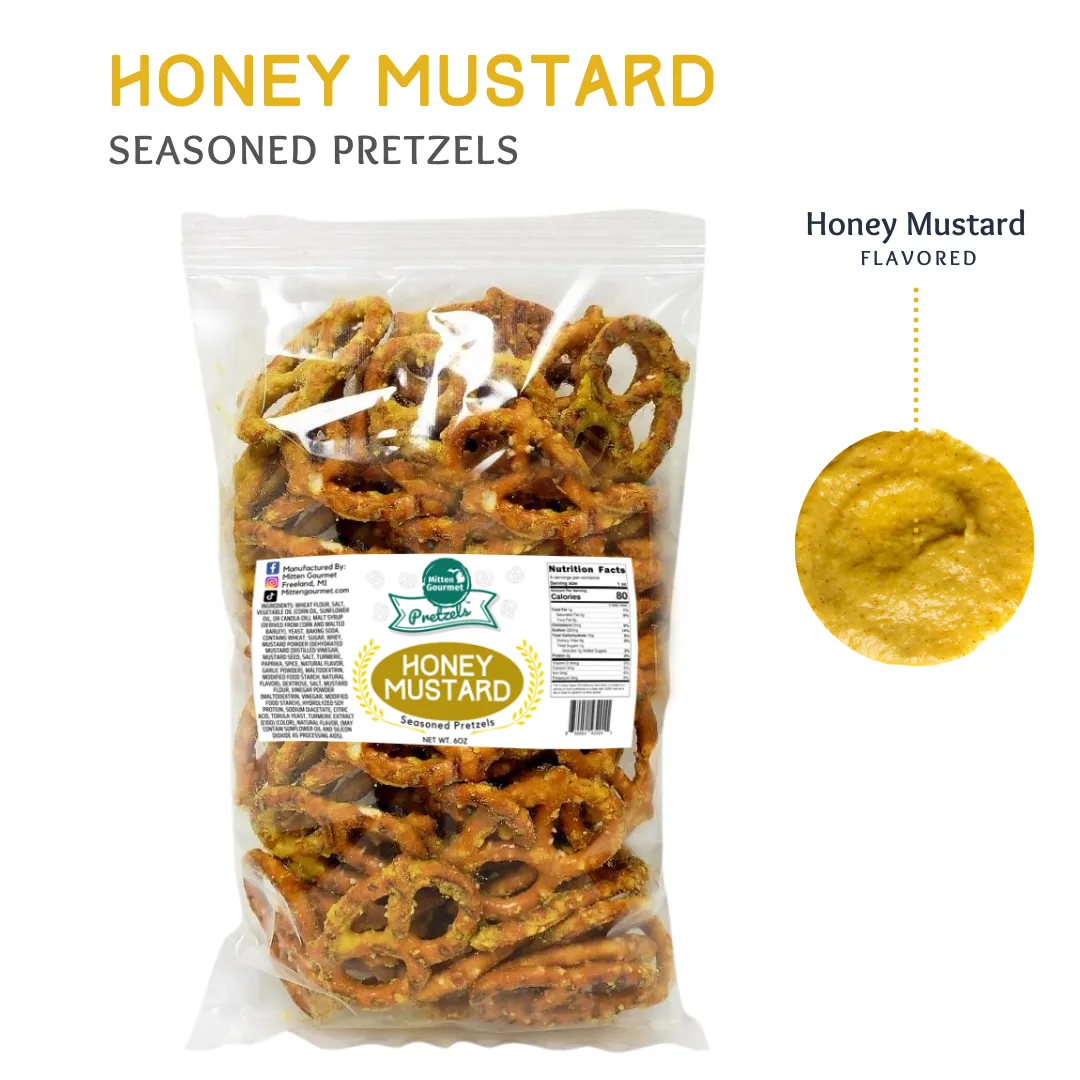 Mitten Gourmet Pretzels Honey Mustard 6oz