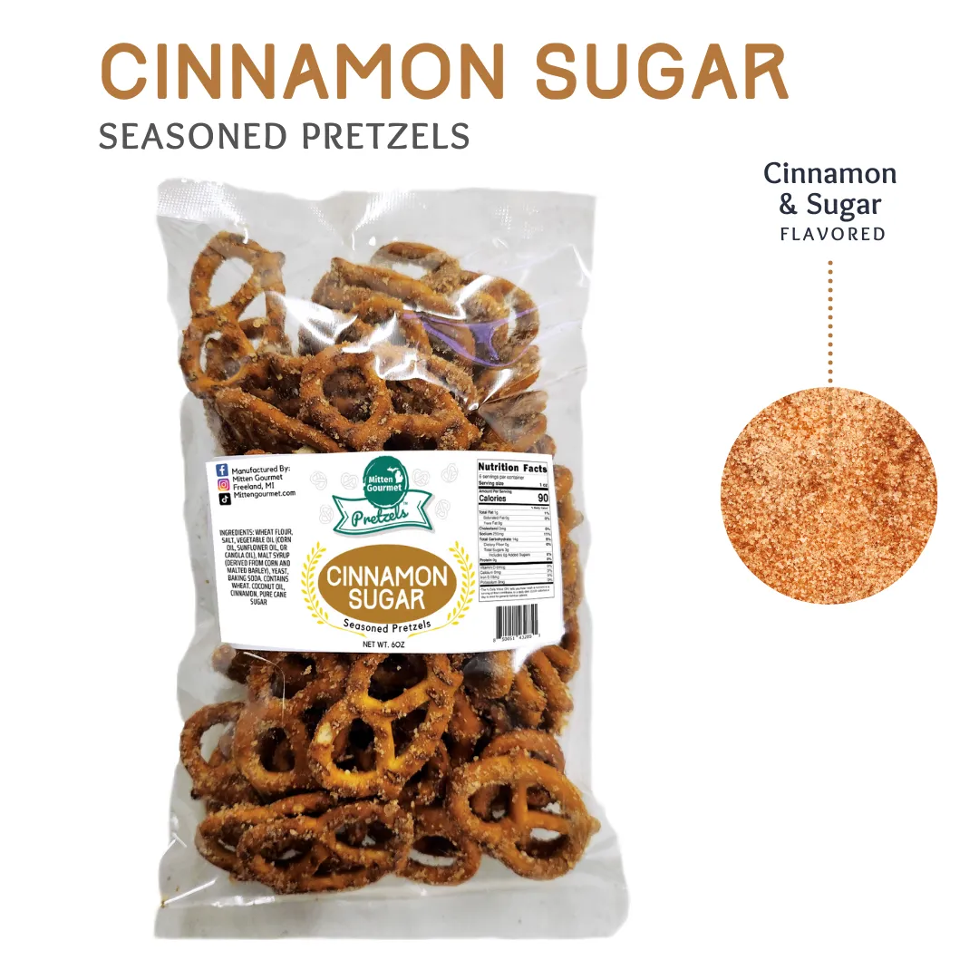 Mitten Gourmet Pretzels Cinnamon Sugar 6oz