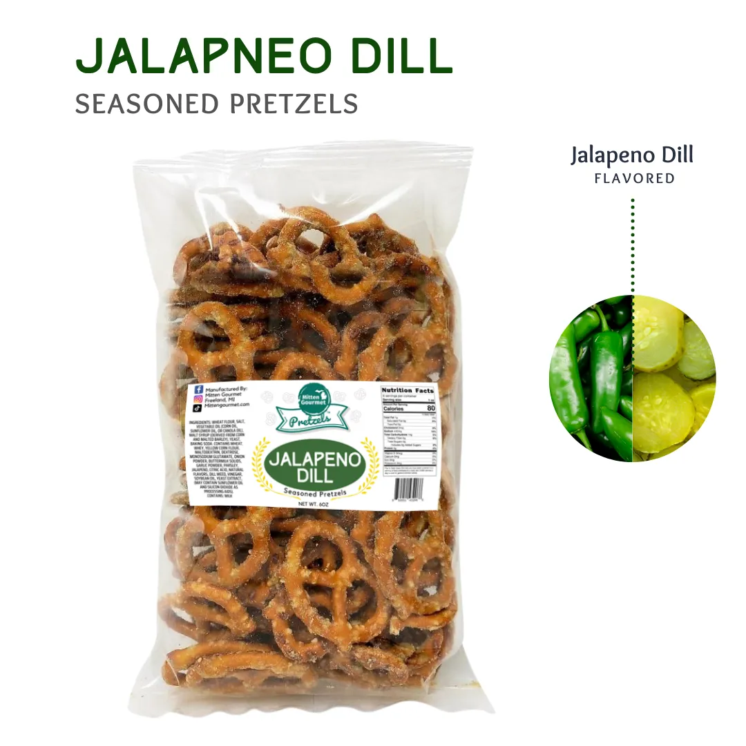 Mitten Gourmet Pretzels Jalapeno Dill 6oz