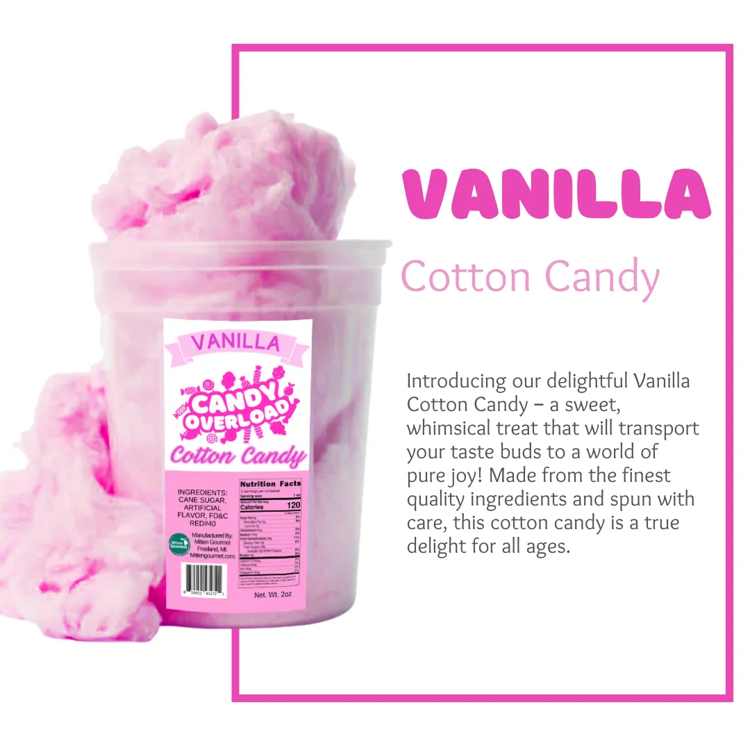 Candy Overload Vanilla Cotton Candy - Case of 10