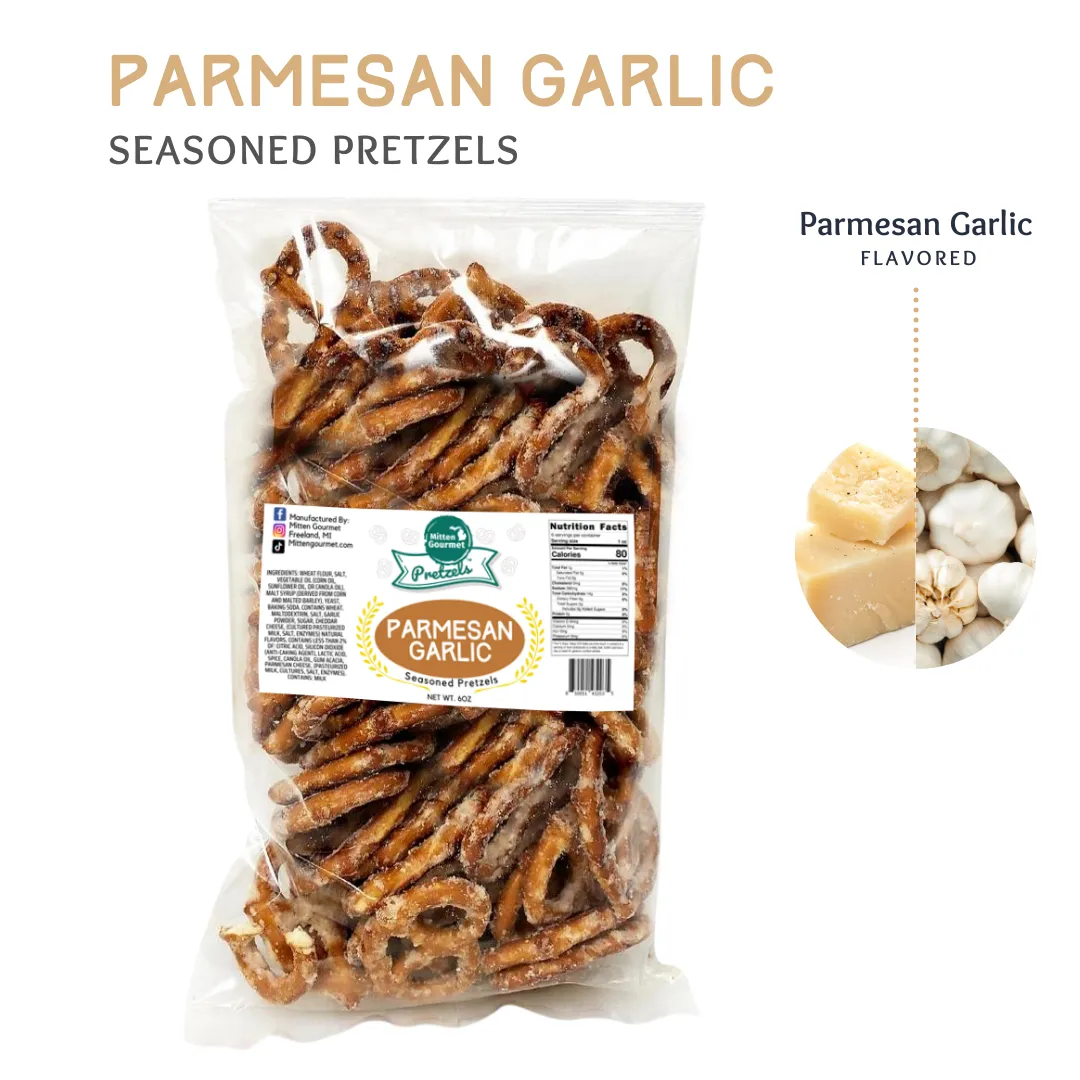 Mitten Gourmet Pretzels Parmesan Garlic 6oz
