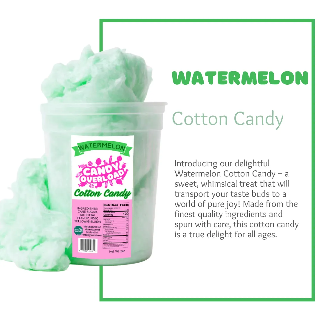 Candy Overload Watermelon Cotton Candy - Case of 10