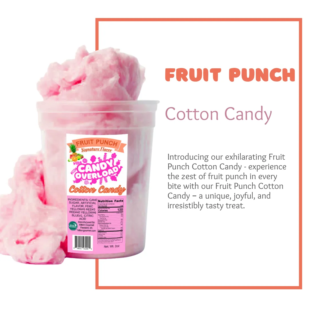 Candy Overload Fruit Punch Cotton Candy - Case of 10