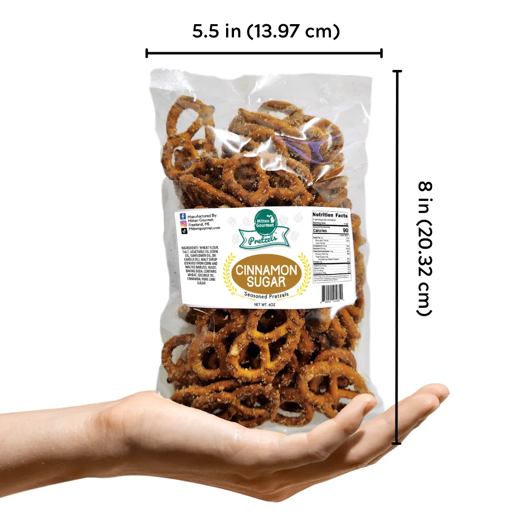 Mitten Gourmet Pretzels Cinnamon Sugar 6oz