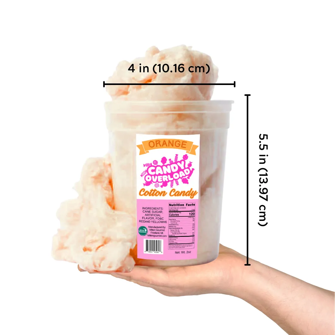 Candy Overload Orange Cotton Candy - Case of 10
