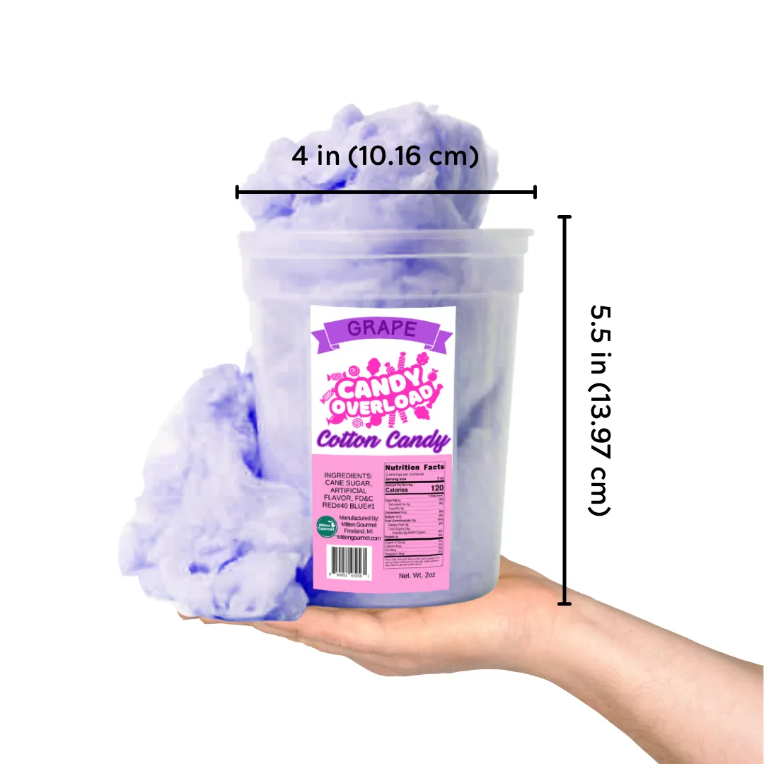 Candy Overload Grape Cotton Candy - Case of 10