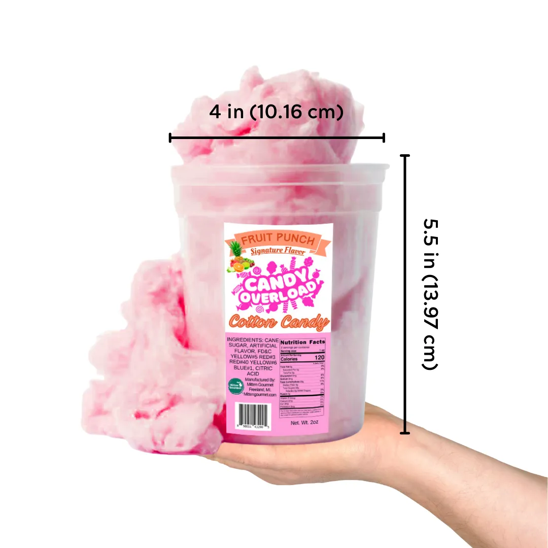Candy Overload Fruit Punch Cotton Candy - Case of 10