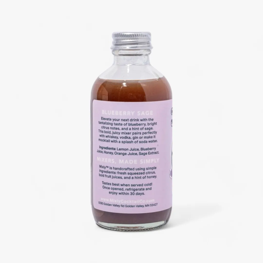 Blueberry Sage 4oz - Cocktail / Mocktail Beverage Mixer