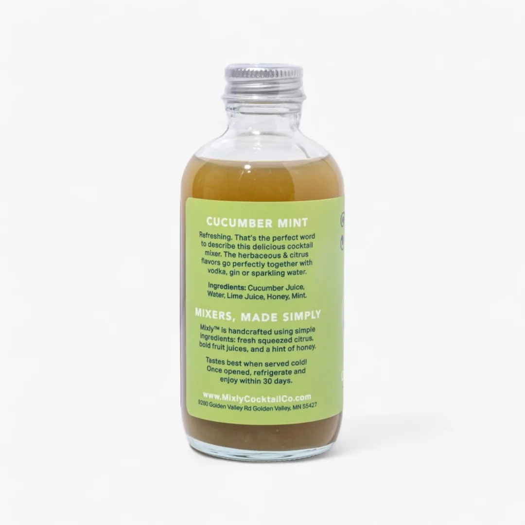 Cucumber Mint 4oz - Cocktail / Mocktail Beverage Mixer
